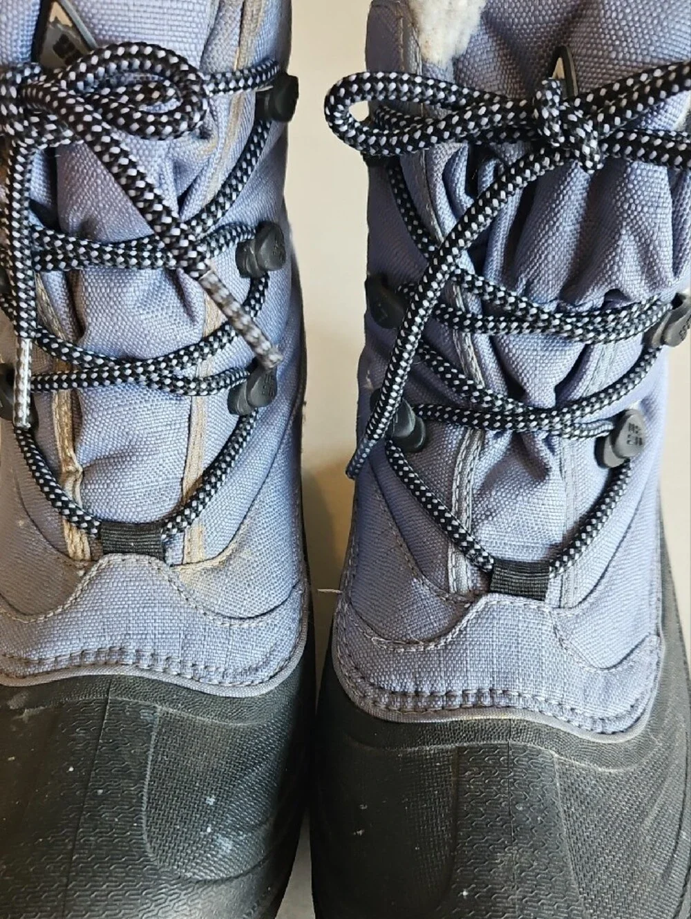 Columbia Gray-Blue Winter Snow Boots with Faux Shearling Cuff